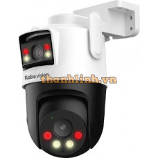 Camera Kabe vision WiFi 2 ống kính quay quét ngoài trời 6MP KX-SM6L
